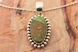 Artie Yellowhorse Broken Arrow Turquoise Pendant